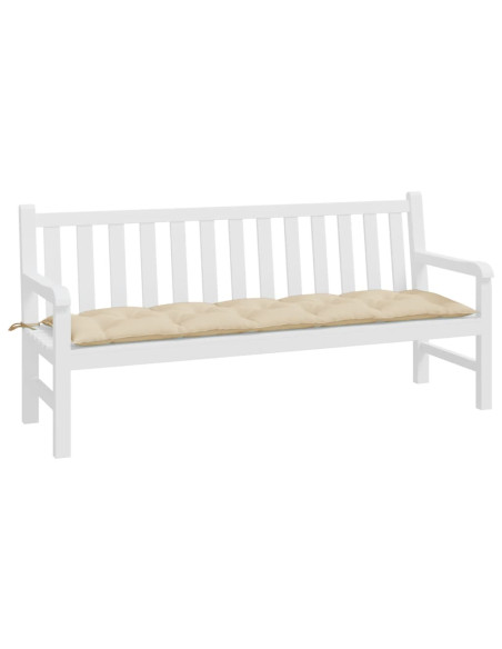 Cuscino per Panca Beige 180x50x7 cm in Tessuto Oxford