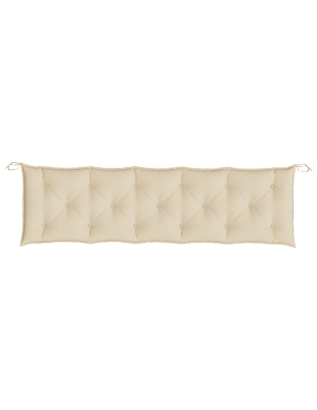 Cuscino per Panca Beige 180x50x7 cm in Tessuto Oxford