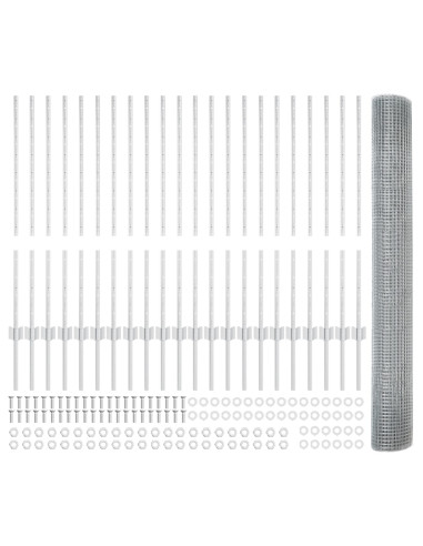 Recinzione con Posto Argento 1 x 50 m Acciaio