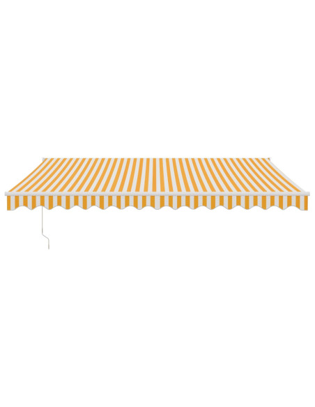 Tenda Sole Automatica Retrattile Gialla e Bianca 4x3 m