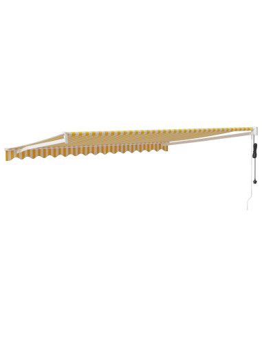 Tenda Sole Automatica Retrattile Gialla e Bianca 4x3 m