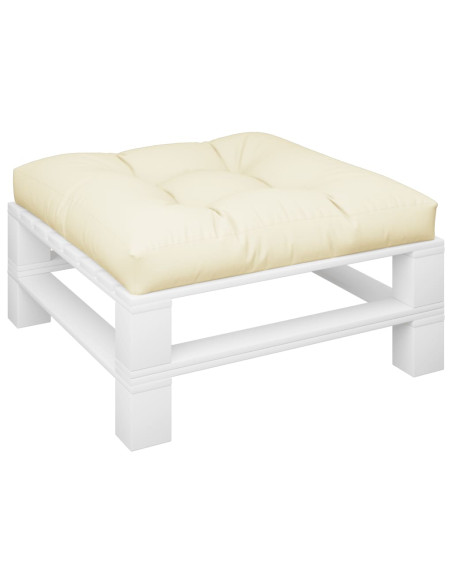 Cuscino per Pallet Crema 80x80x12 cm in Tessuto