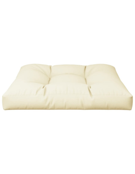 Cuscino per Pallet Crema 80x80x12 cm in Tessuto