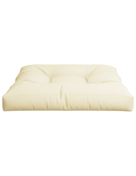 Cuscino per Pallet Crema 80x80x12 cm in Tessuto