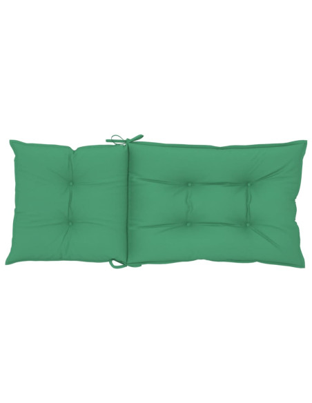 Cuscini per Sedie 2 pz Verde 120x50x7 cm in Tessuto