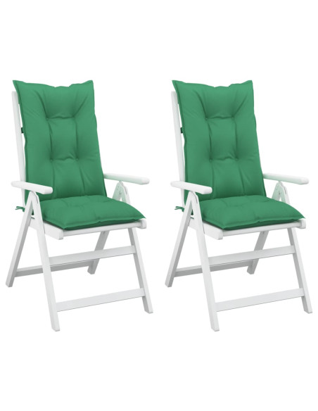 Cuscini per Sedie 2 pz Verde 120x50x7 cm in Tessuto