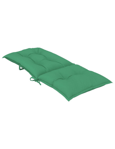 Cuscini per Sedie 2 pz Verde 120x50x7 cm in Tessuto