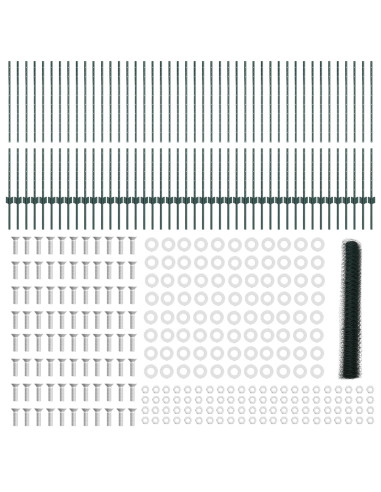 Recinzione con Posto Verde 1,2 x 100 m Acciaio e PVC