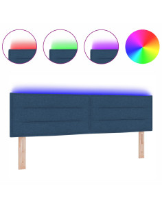 Testiera LED con luci a strisce a LED Blu 160 cm Poliestere 2