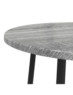 Set tavolini con lo scaffale 2 pcs Grigio Sonoma e Nero 2