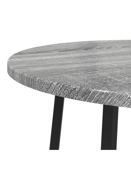 Set tavolini con lo scaffale 2 pcs Grigio Sonoma e Nero