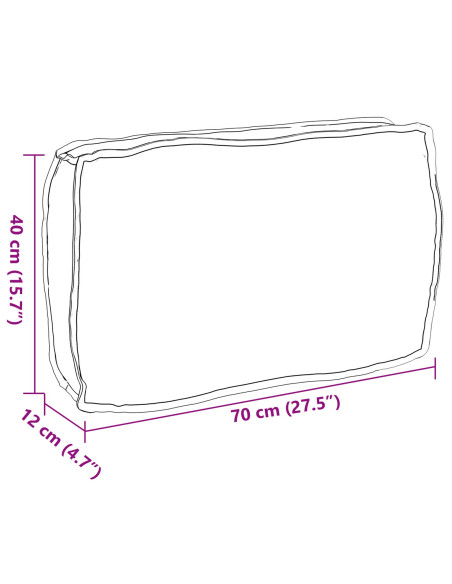Cuscini  Panna Cotone 70 x 12 x 40 cm Cuscino Rettangolare