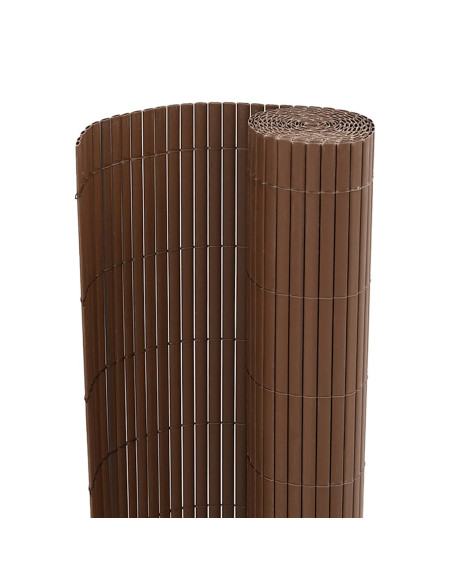 Recinzione da Giardino Bifacciale Marrone 1,8x5 m in PVC