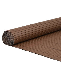 Recinzione da Giardino Bifacciale Marrone 1,8x5 m in PVC 2