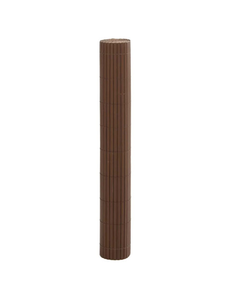 Recinzione da Giardino Bifacciale Marrone 1,8x5 m in PVC