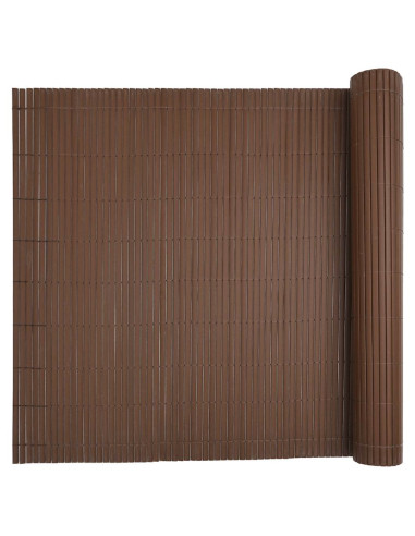 Recinzione da Giardino Bifacciale Marrone 1,8x5 m in PVC