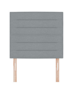 Testiera LED con testiera Grigio chiaro 90 cm Poliestere 2