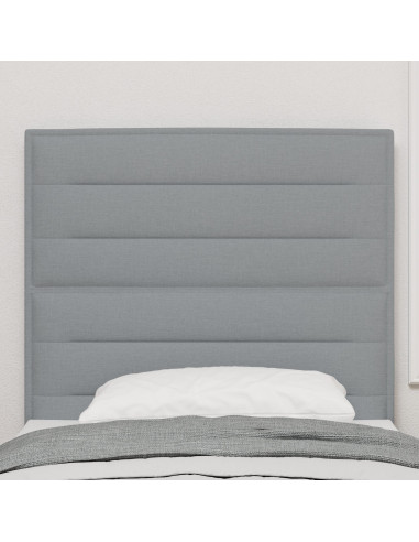 Testiera LED con testiera Grigio chiaro 90 cm Poliestere