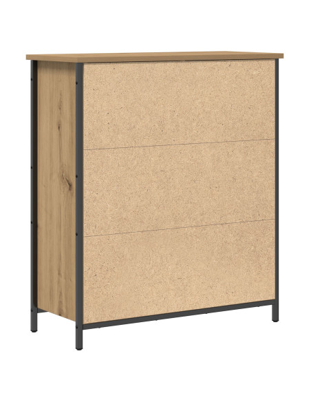 Credenza in Rovere Artigianale 70x30x80 cm Legno ingegnerizzato e Acciaio
