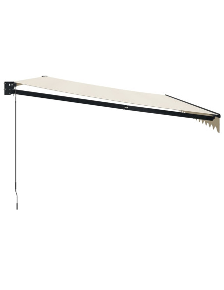 Tenda da Sole Retrattile Crema 5x3 m in Tessuto e Alluminio