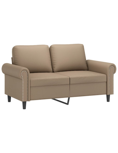 Set di Divani 3 pz con Cuscini Cappuccino in Similpelle