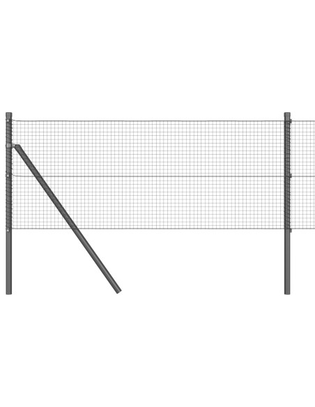 Recinzione in rete saldata  con 13 pali Grigio 0.4x50 m Acciaio