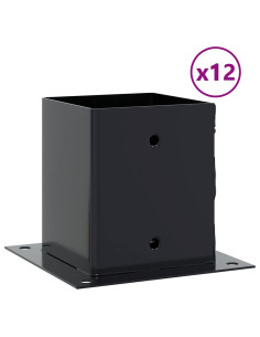 Basi Pali Quadrati 12 pz 121x121 mm Acciaio Verniciato Polvere 2