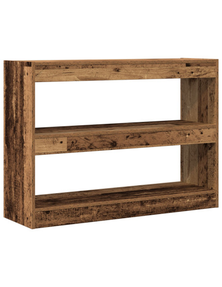 Libreria/Divisoria in Legno Vintage, 100x30x72 cm, Realizzata in Legno Compresso