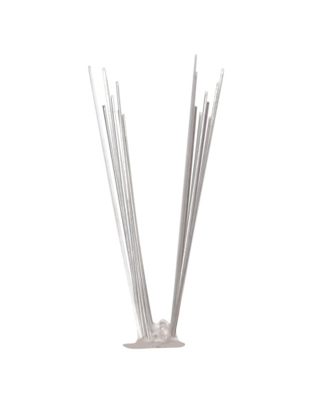 Set Dissuasori per Uccelli e Piccioni 6 pz Acciaio 2 File 3 m