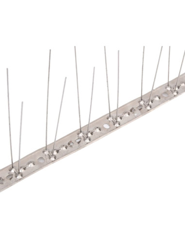 Set Dissuasori per Uccelli e Piccioni 6 pz Acciaio 2 File 3 m