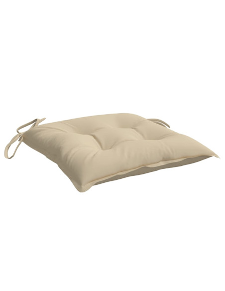 Cuscini per Sedia 6 pz Beige 50x50x7 cm in Tessuto Oxford