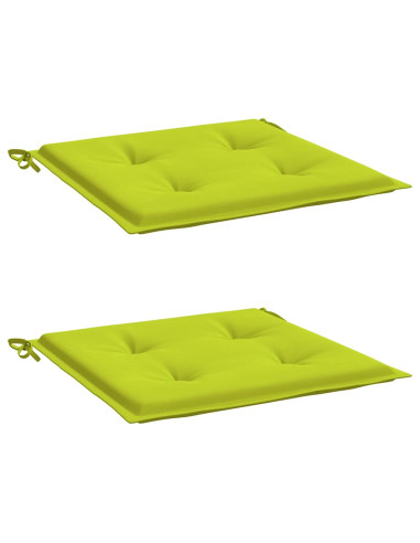 Cuscini per Sedia 2 pz Verde Intenso 40x40x3 cm Tessuto Oxford