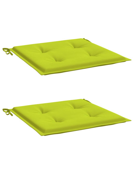 Cuscini per Sedia 2 pz Verde Intenso 40x40x3 cm Tessuto Oxford