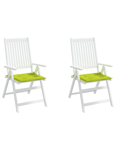 Cuscini per Sedia 2 pz Verde Intenso 40x40x3 cm Tessuto Oxford