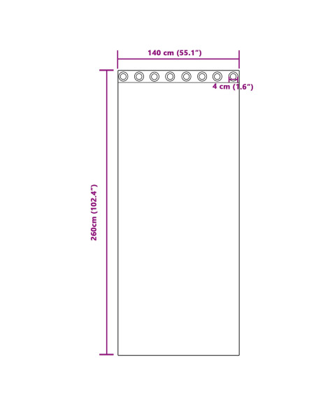 Tende oscuranti 2 pcs Rosa scuro 140 x 260 cm Velluto