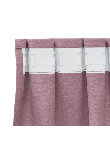 Tende Blackout  con nastro superiore 2 pezzi in velluto rosa scuro