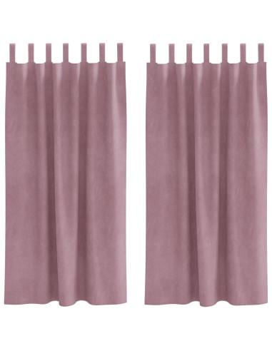 Tende oscuranti 2 pcs Rosa scuro 140 x 175 cm Velluto