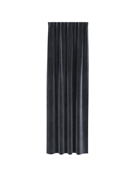 Tende oscuranti  con nastro superiore 2 pz Grigio scuro in velluto