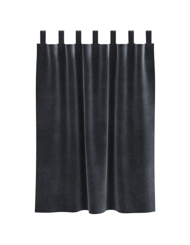 Tende oscuranti 2 pcs Grigio scuro 140 x 140 cm Velluto