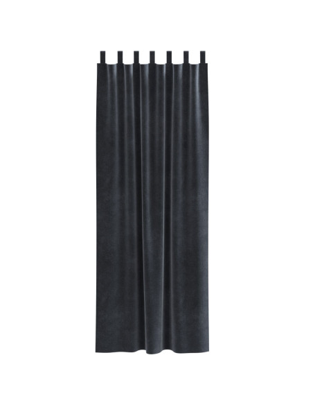 Tende oscuranti  con anelli da appendere 2 pcs Grigio scuro in velluto