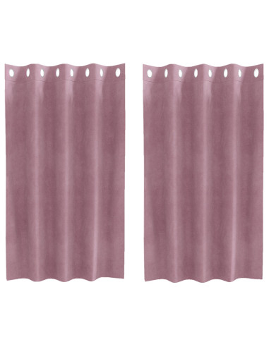 Tende oscuranti 2 pcs Rosa scuro 140 x 140 cm Velluto