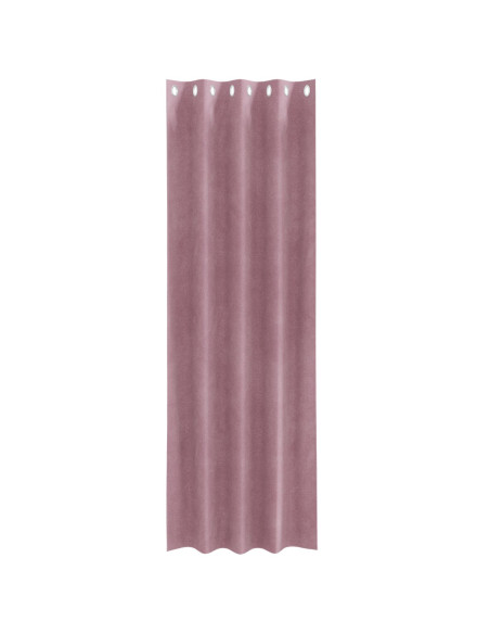 Tende oscuranti  con occhielli 2 pezzi in velluto rosa scuro