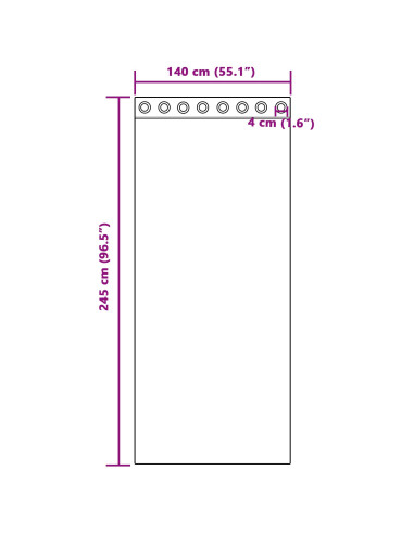 Tende oscuranti 2 pcs Rosa scuro 140 x 245 cm Velluto