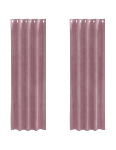Tende oscuranti 2 pcs Rosa scuro 140 x 260 cm Velluto