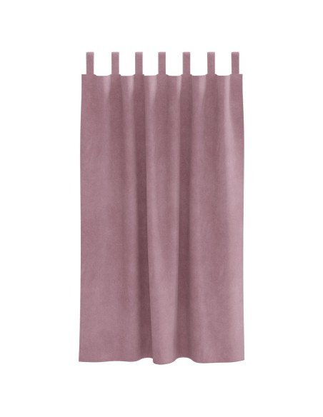 Tende oscuranti  con anelli di sospensione, 2 pezzi, velluto rosa scuro