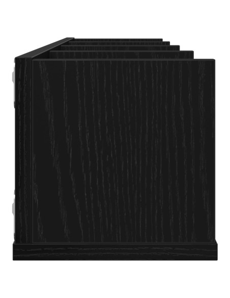 Mensola da Parete CD Rovere Nero 100x18x18 cm in Legno Ingegnerizzato