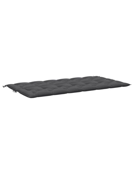 Cuscino per Panca Antracite 200x(50+50)x7 cm in Tessuto Oxford