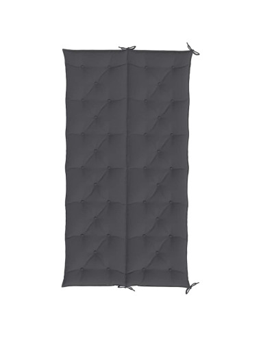 Cuscino per Panca Antracite 200x(50+50)x7 cm in Tessuto Oxford