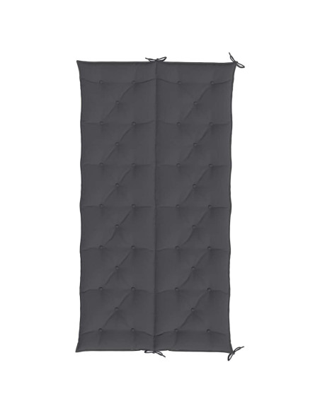 Cuscino per Panca Antracite 200x(50+50)x7 cm in Tessuto Oxford