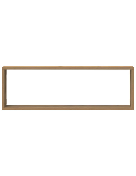 Mensole a parete  2 pezzi in rovere artigianale 80x15x26 cm in legno ingegnerizzato